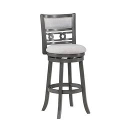 FurniFact - 29" Solid Wood Swivel Bar Stool - Gray
