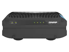 QNAP - TS-i410X-8G-US 4-Bay Fanless NAS, Dual 10GBe, Intel Atom, 8GB DDR4, 2.5GbE (Diskless)
