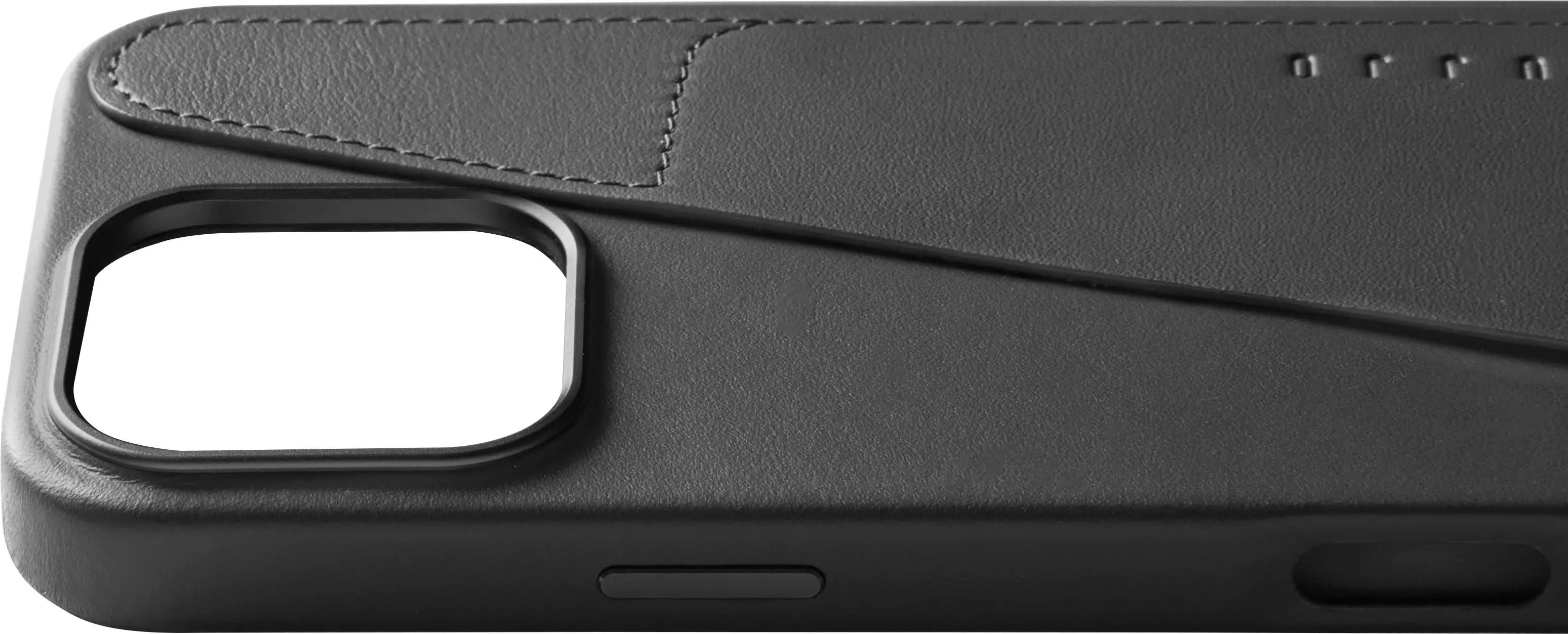 Alt View 3. Mujjo - Apple iPhone 16 Pro Max Wallet Leather Case - Black.