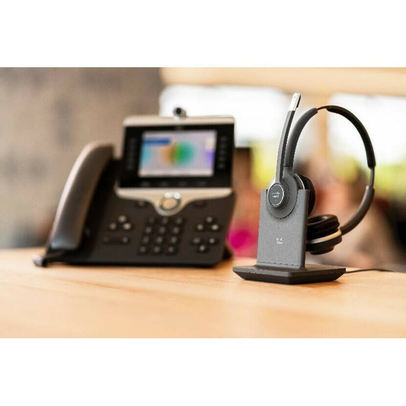Alt View 1. Cisco Consumer Products - Cisco 522 Headset - Stereo - Mini-phone (3.5mm), USB - Wired - Over-the-head - Binaural - Supra-aural - Uni-directional - Unknown.