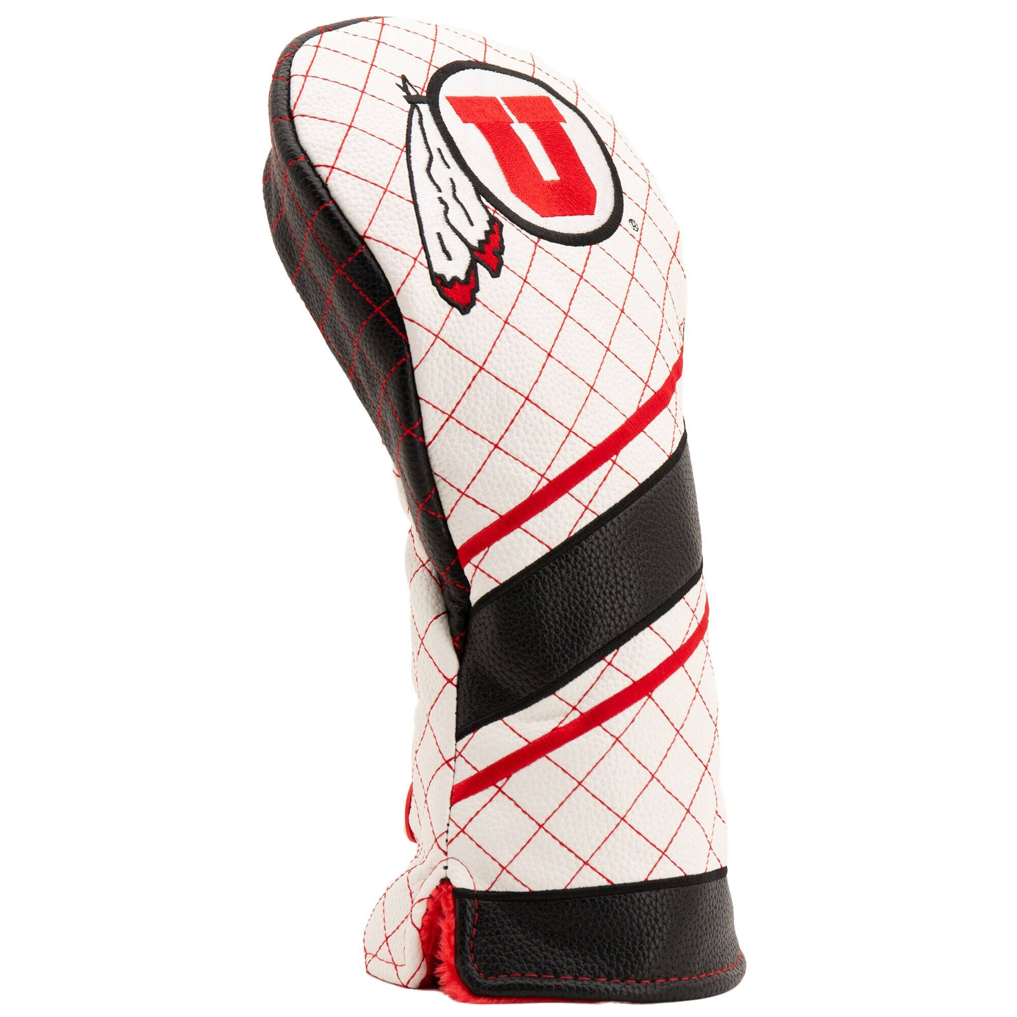 Alt View 2. Team Golf - Utah Utes Striped Quilted Driver Headcover - Multicolor.