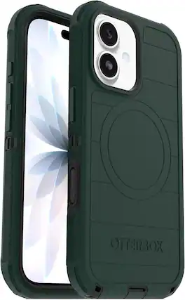 Front. OtterBox - OtterBox - Defender Series Pro Hard Shell for Apple iPhone 17 - Roasted Cashew Mist (Green & Black).