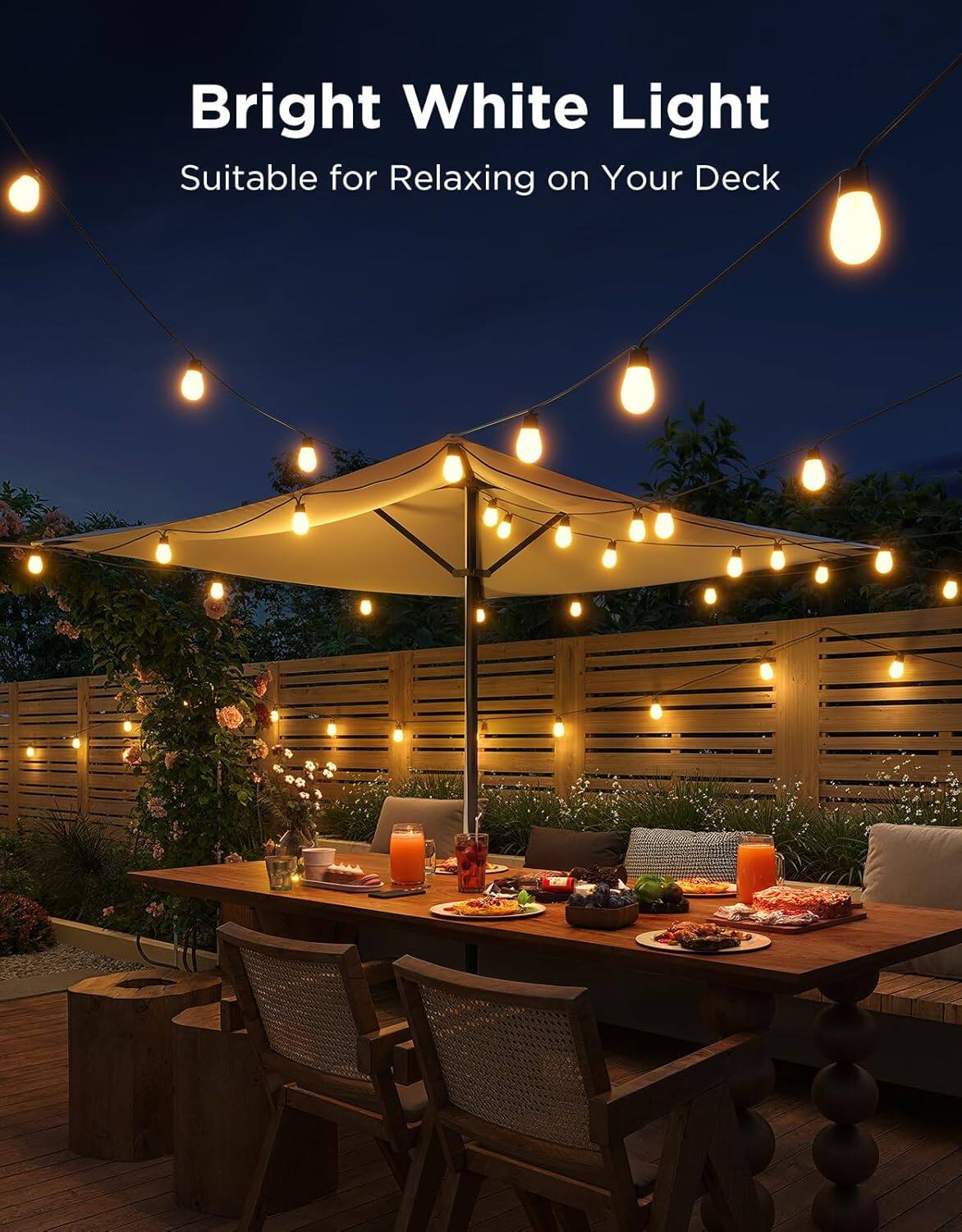 Bright White Light  
Suitable for Relaxing on Your Deck