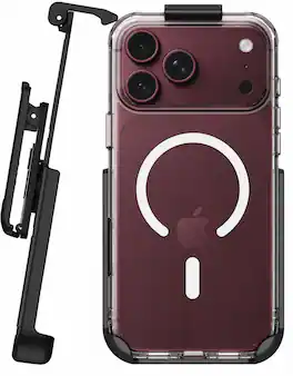 Nakedcellphone - Combo for iPhone 18 Pro Max - Case and Holster Belt Clip (Compatible with MagSafe) - Clear