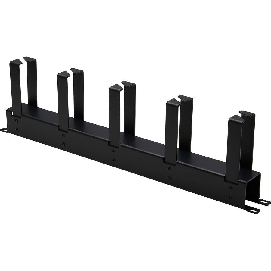 Alt View 6. Tripp Lite - Eaton Tripp Lite Series Horizontal Cable Manager - Metal Rings, Black, 1U - Horizontal Cable Manager - Black - 1U Rack H - Black.