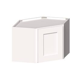 Boyel Living - 24-in W x 18-in H x 12-in D Shaker RTA Kitchen Diagonal Corner Wall Cabinet with Soft-Close - White Shaker