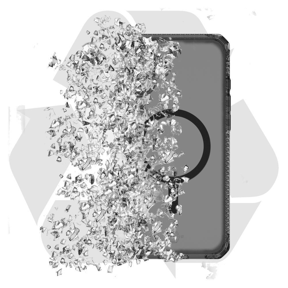 Alt View 4. Itskins - ITSKINS Hybrid_R // Vapor Case for MagSafe for Apple iPhone 16 Plus - Smoke - Black.
