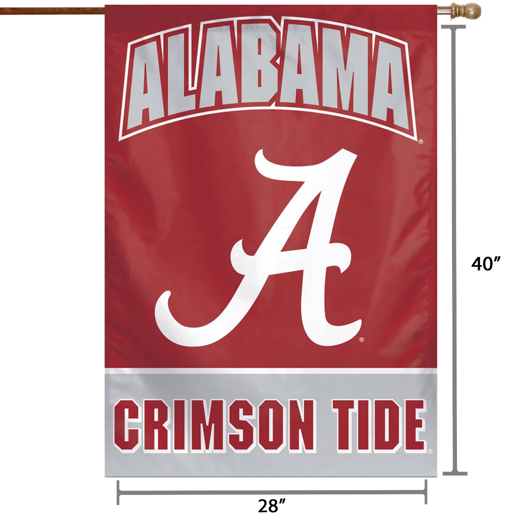 ALABAMA  
CRIMSON TIDE  

40" x 28"