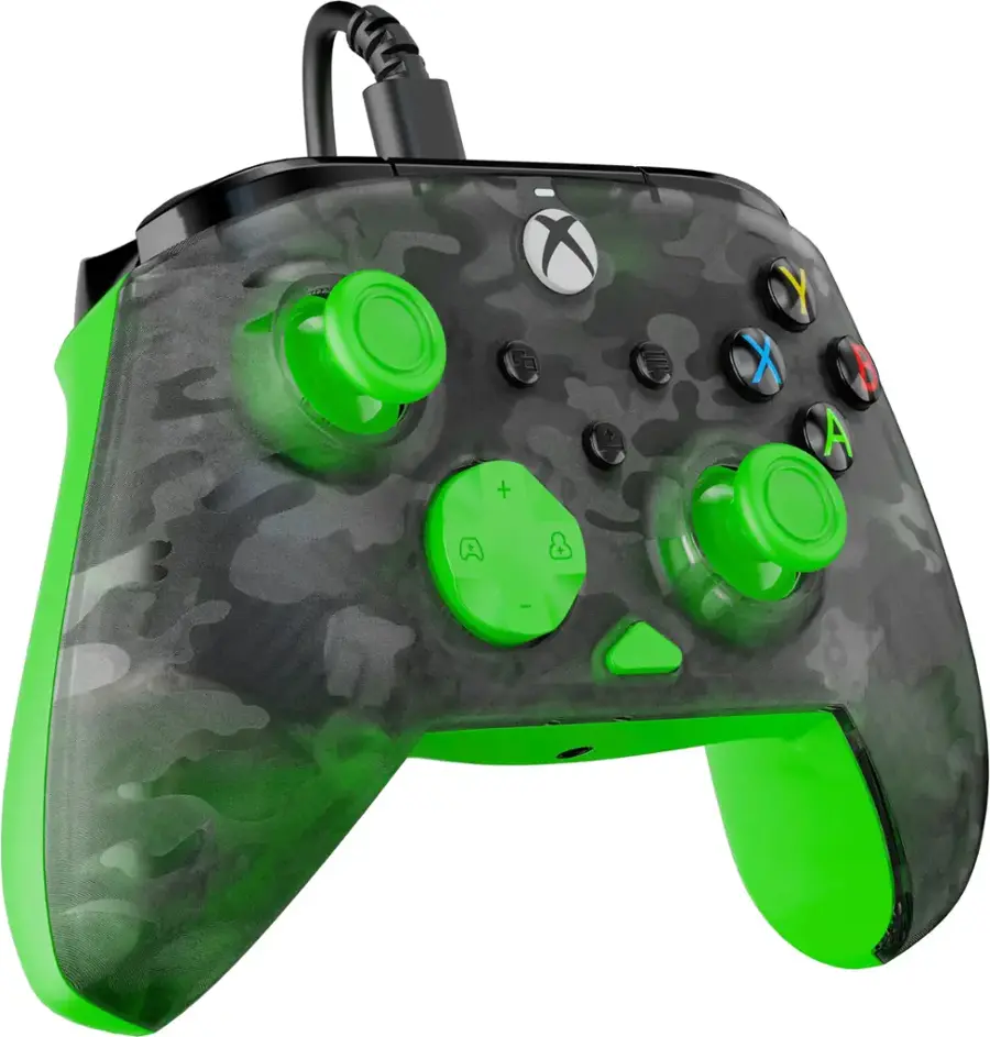 Alt View 5. Turtle Beach - Rematch Core Wired Gaming Controller for Xbox Series X|S, Xbox One & Windows 10/11 PC - Ghost Black Camo/Green.