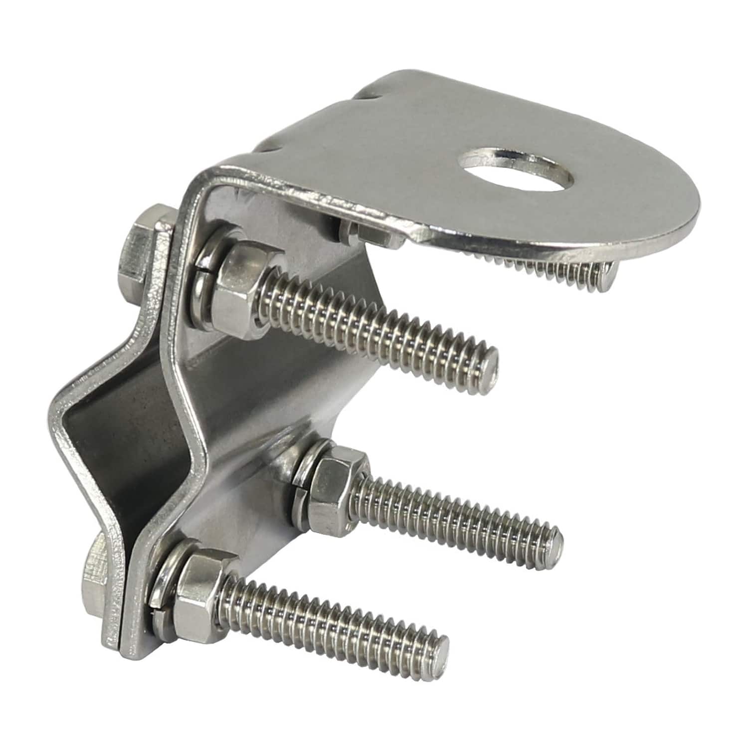 Tram - 277 BigCat Stainless Steel Mirror Mount for 1/2-Inch Hole - Silver