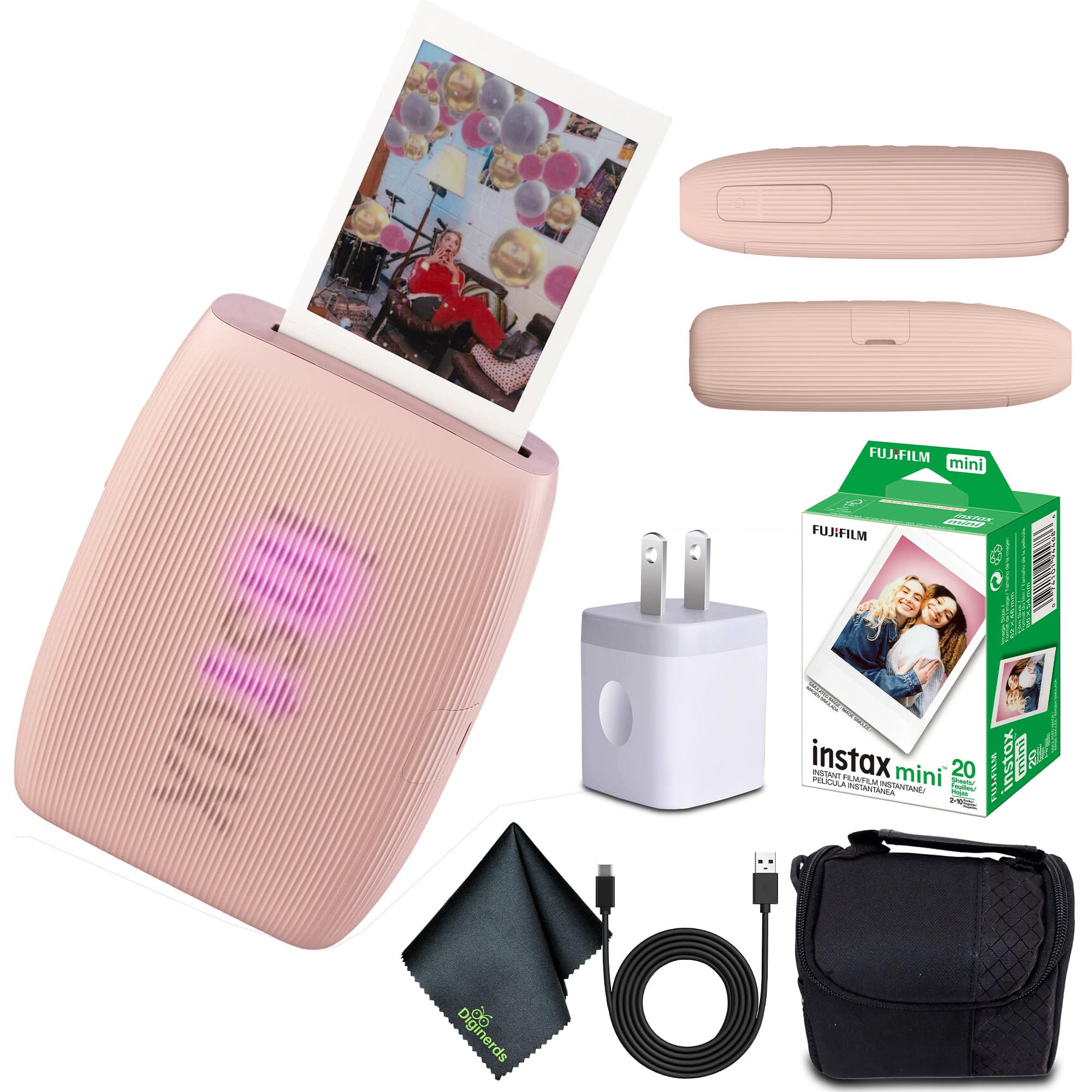 Fujifilm - INSTAX MINI LINK 3 Smartphone Printer (Rose 20 Instant Film - Pink