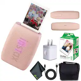 Fujifilm - INSTAX MINI LINK 3 Smartphone Printer (Rose 20 Instant Film - Pink