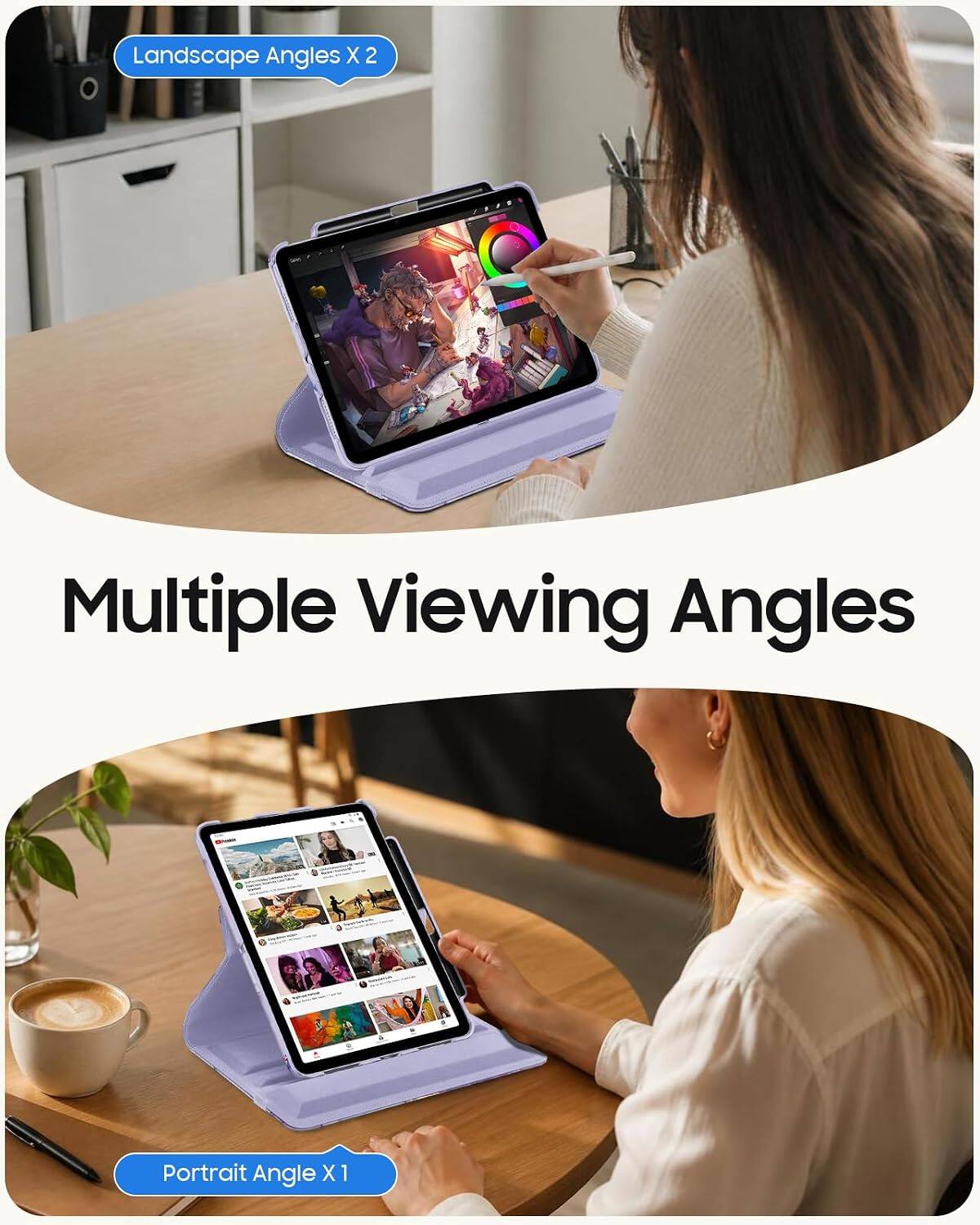 Fintie Rotating Case for iPad Air 11 inch (M4/M3/M2) & Air 4th/5th Gen ...