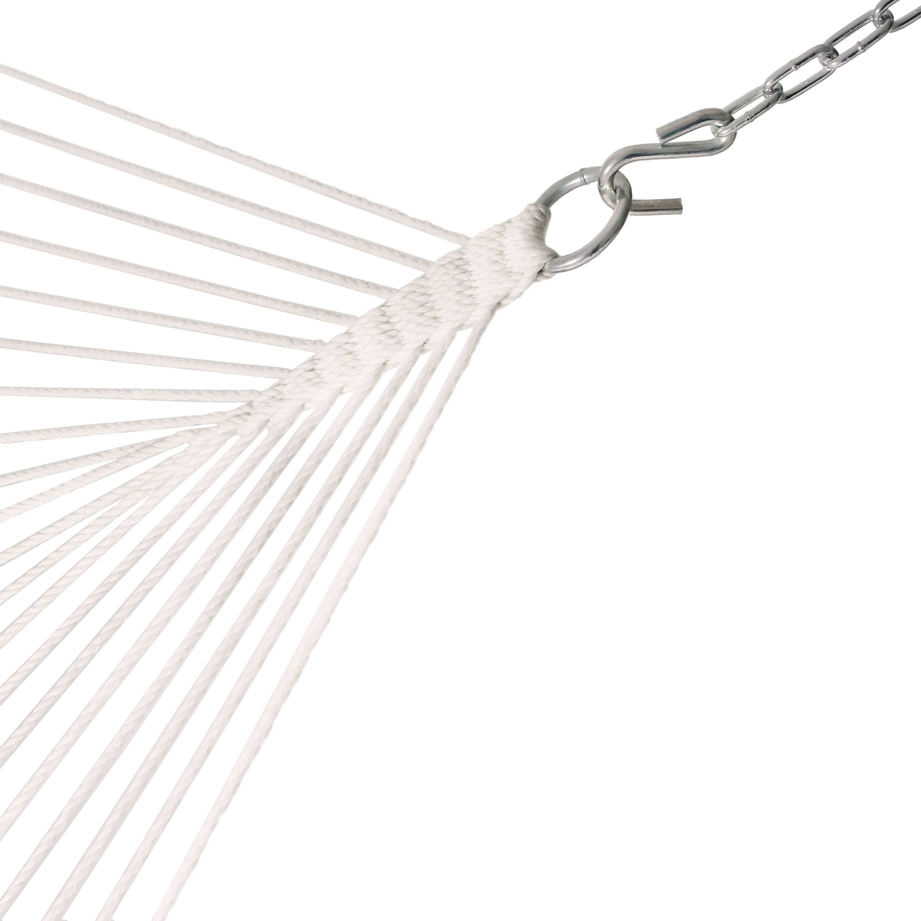 Alt View 6. Sunnydaze - 2-Person Quilted Fabric Hammock with Steel Stand - Blue.