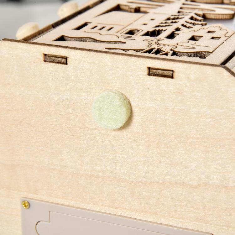 Alt View 9. PULUZ - Christmas Advent Calendar, Light Up Table Xmas Wooden Holiday Decoration with Countdown Drawers and Village - Natural Wood.
