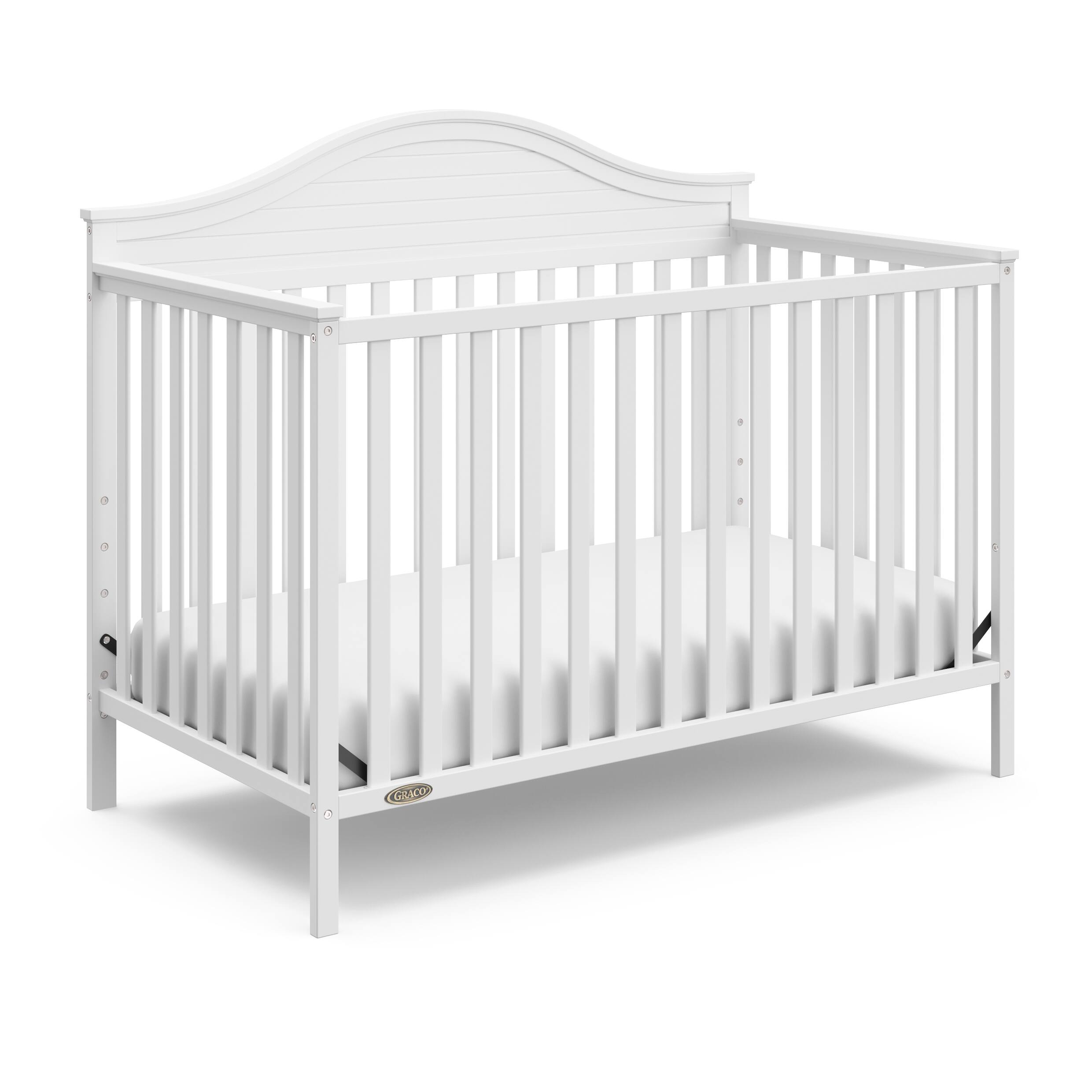 Front. Graco - Stella 5-in-1 Convertible Crib - White.