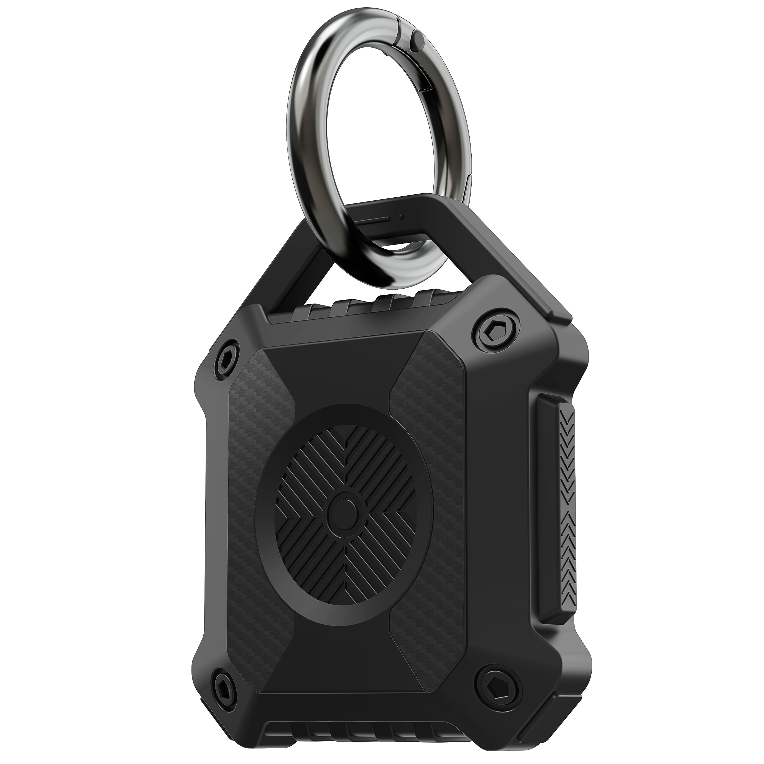 Vena - For Apple AirTag Holder, AirTag Keychain iP56 Water Resistant, AirTag Case Cover For Pet Dog Cat Collar Luggage - Black