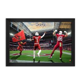 Sporticulture - Kyler Murray and Trey McBride Arizona Cardinals Framed Two-Player Art Print - Red