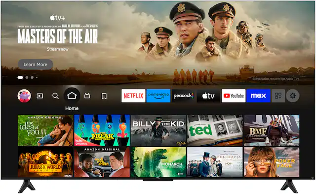 tv+ FROM THE EXECUTIVE PRODUCERS OF BAND OF BROTHERS AND THE PACIFIC MASTERS OF THE AIR Stream now Learn More Subscription required for Apple TV+ prime video NETFLIX peacock tv YouTube max + Home AMAZON ORIGINAL the idea of you THE FREAK BROTHERS tubi ORIGINAL AMAZON ORIGINAL S ....... ...... .- CMMIO. BILLY THE KID peacock - ted MGM+ BMF BAS SEAFIA FAMILA aointt 3 C- STARZ JURASSIC WORLD DOMINION STARZ mr. mrs smith MONARCH LEGACY OF MONSTERS tve FEL BELGRAVIA 7 MGM+ peacock Coniinsta POKER FACE