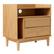 Left Zoom. Walker Edison - Mid-Century Modern Solid Wood Tray-Top Nightstand - Natural Pine.