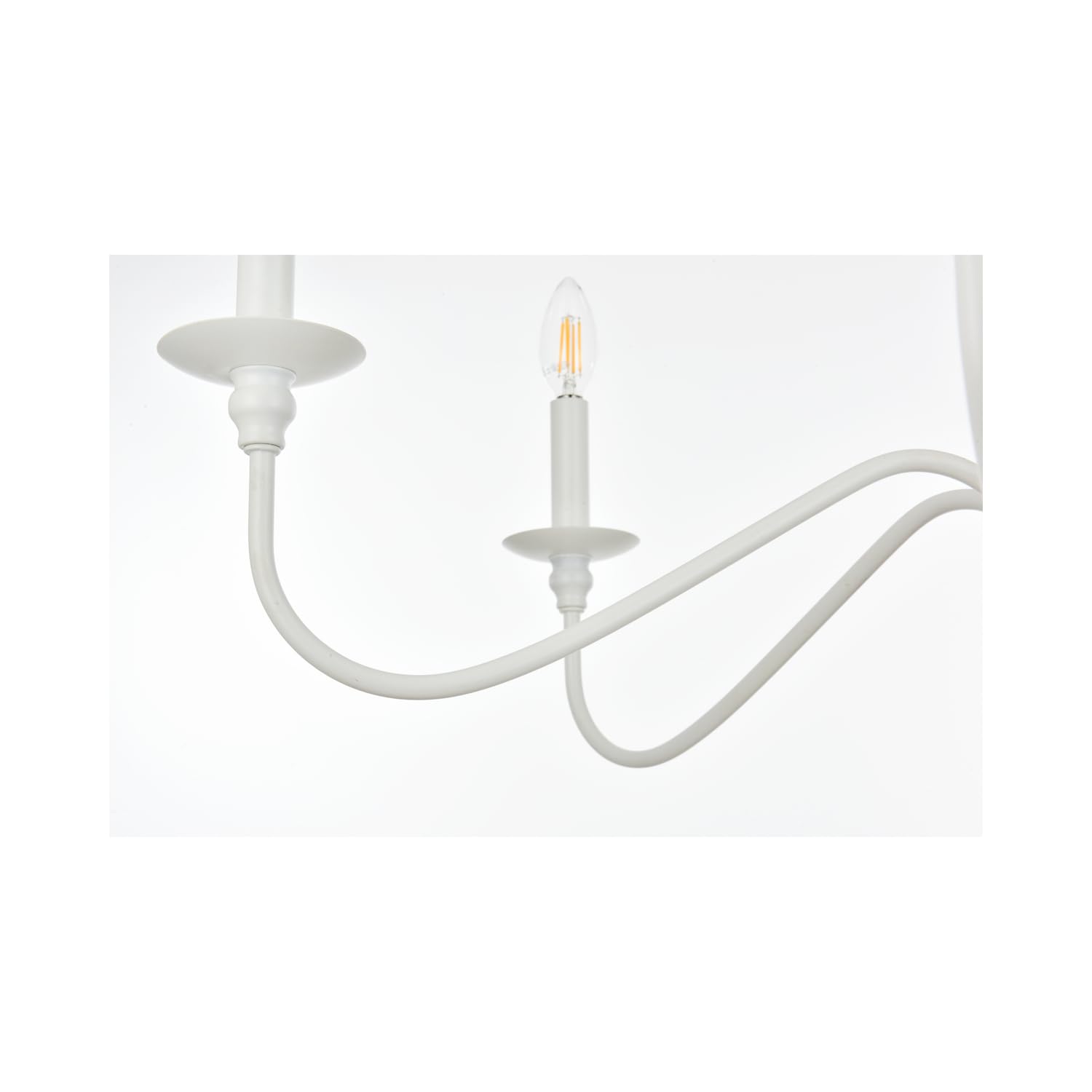 Alt View 2. Living District - Rohan 36 inch chandelier in White - White.
