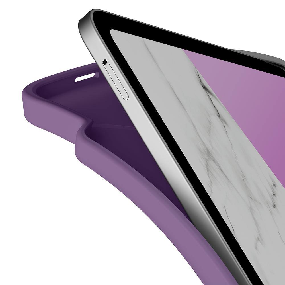 Alt View 4. i-Blason - Cosmo Case for iPad Pro 12.9" (2021) – Kickstand, Pencil Holder, Drop Protection - Marble Purple.