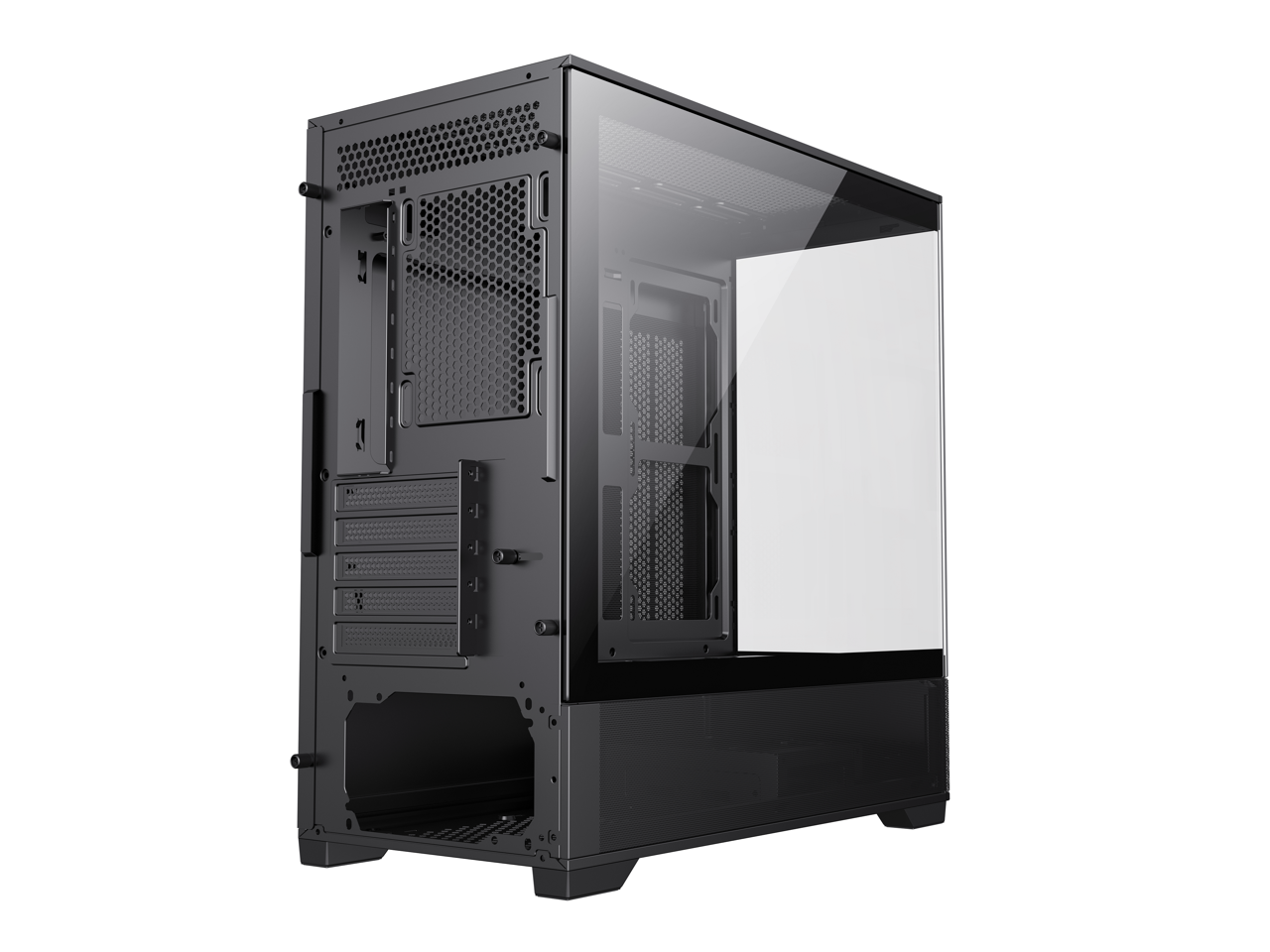 Alt View 10. GAMEMAX - GAMEMAX VISTA MB Black USB3.0 Micro-ATX Tower Tempered Glass Computer Case. Fan is Not Included. - Black.