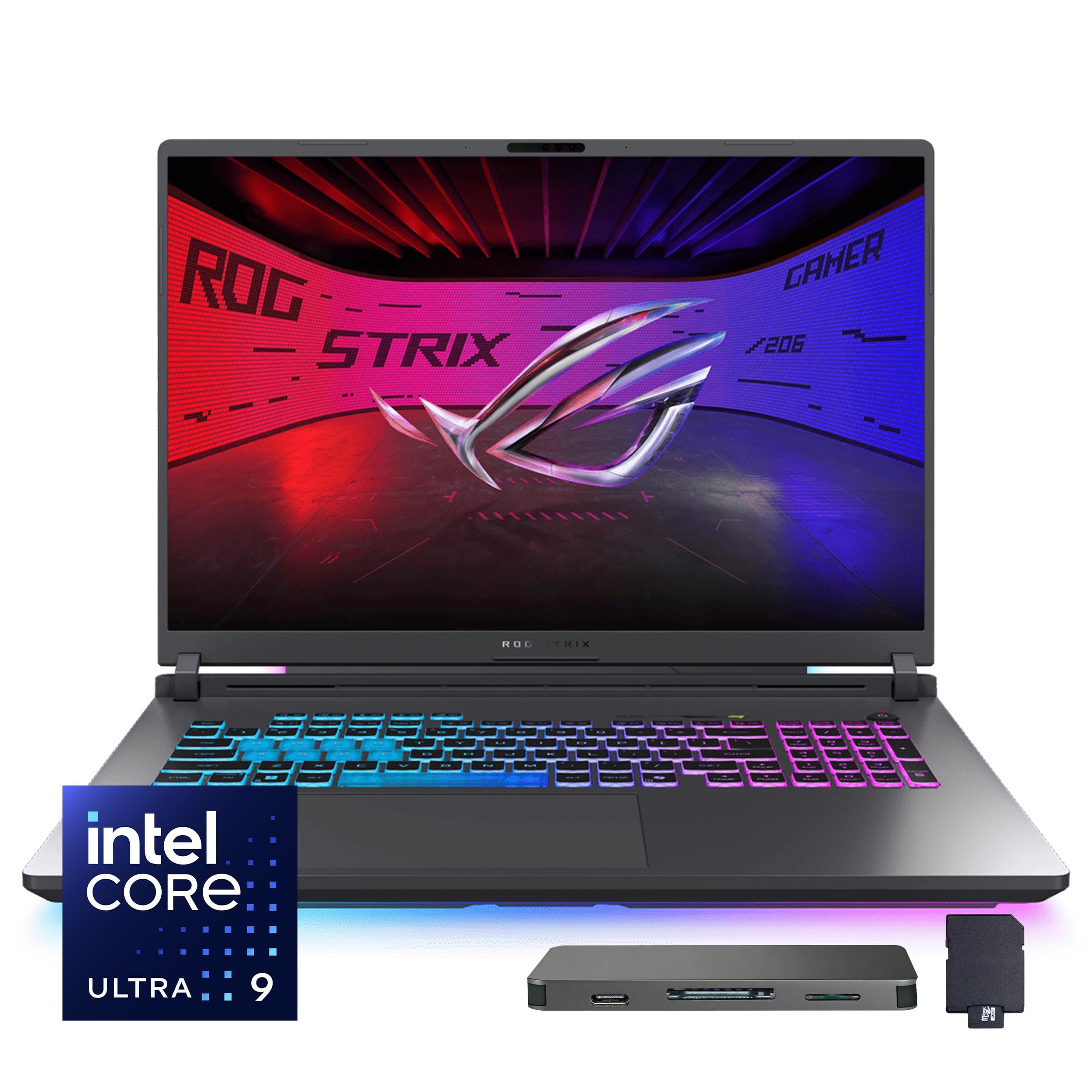 ASUS - ROG Strix G18 18" Gaming Laptop,Intel Ultra 9 275HX,GeForce RTX 5080,64GB RRAM,4TB SSD+1TB Dock Set,Win 11 - Gray