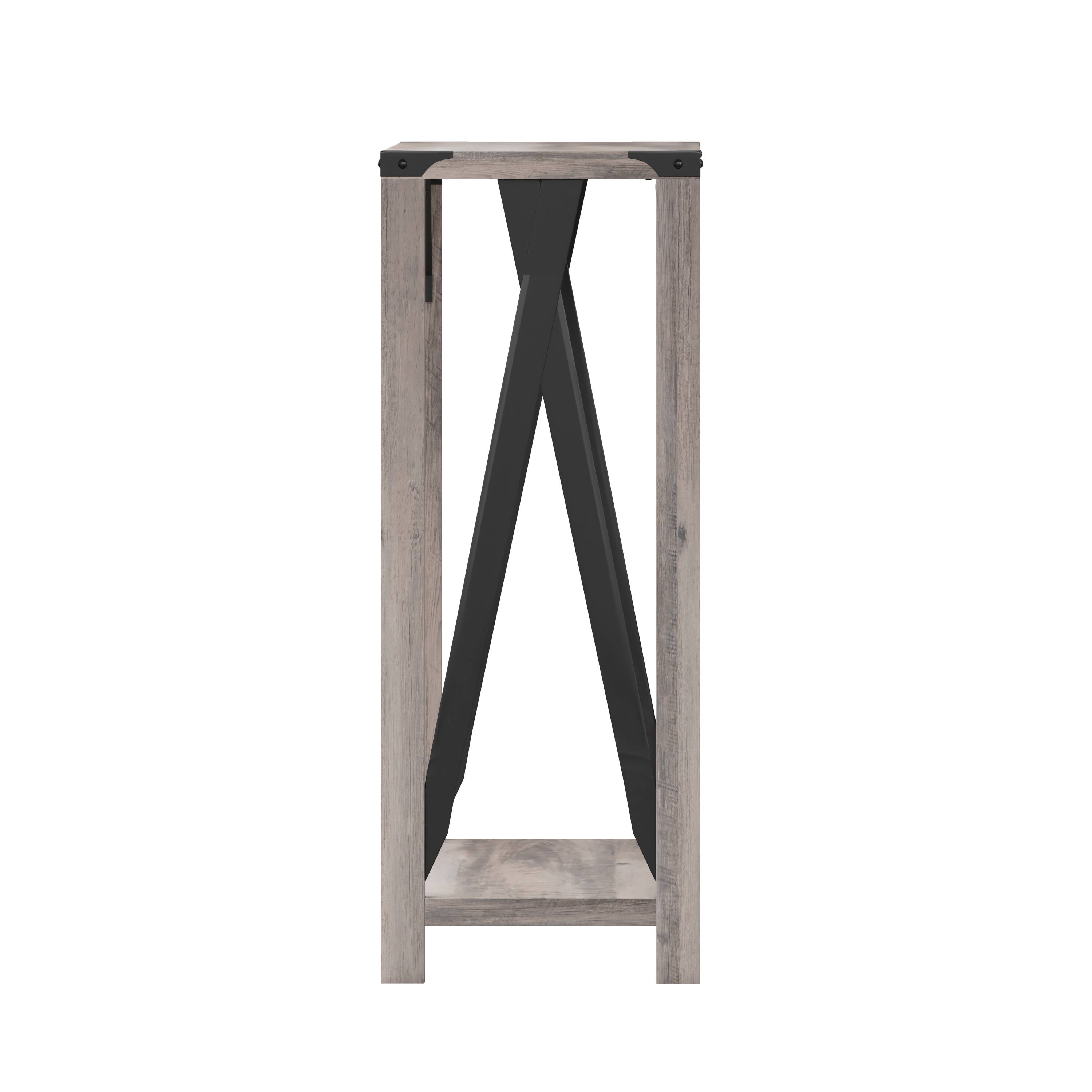 Alt View 8. Emma + Oliver - Marella Engineered Wood Modern Farmhouse Entryway Console Table with Metal Accents - Gray Wash.