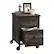 Alt View 11. Sauder - Steel River Collection Rustic Powder-Coated Metal Pedestal - Carbon Oak.