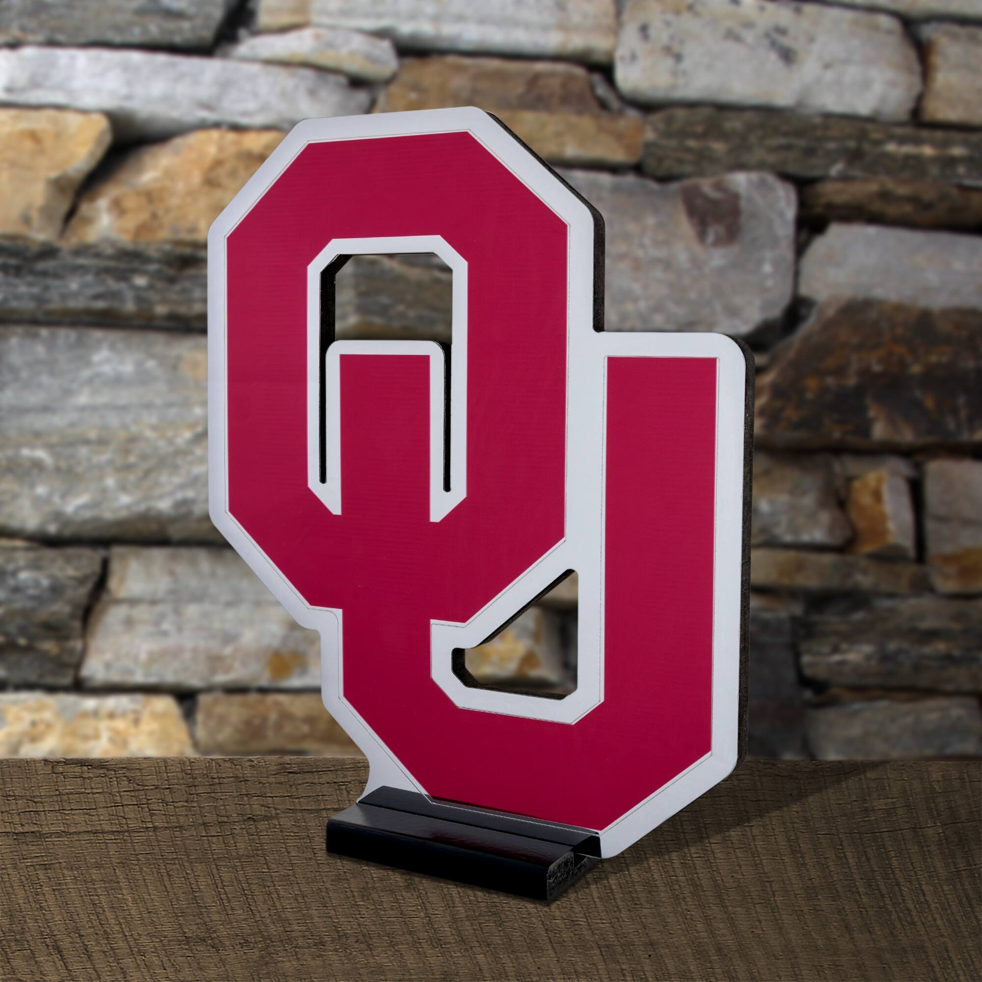 Alt View 3. Sporticulture - Oklahoma Sooners LED Infinity Logo Light - Red.