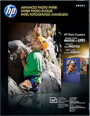 Front. HP - Advanced Glossy Photo Paper - White.