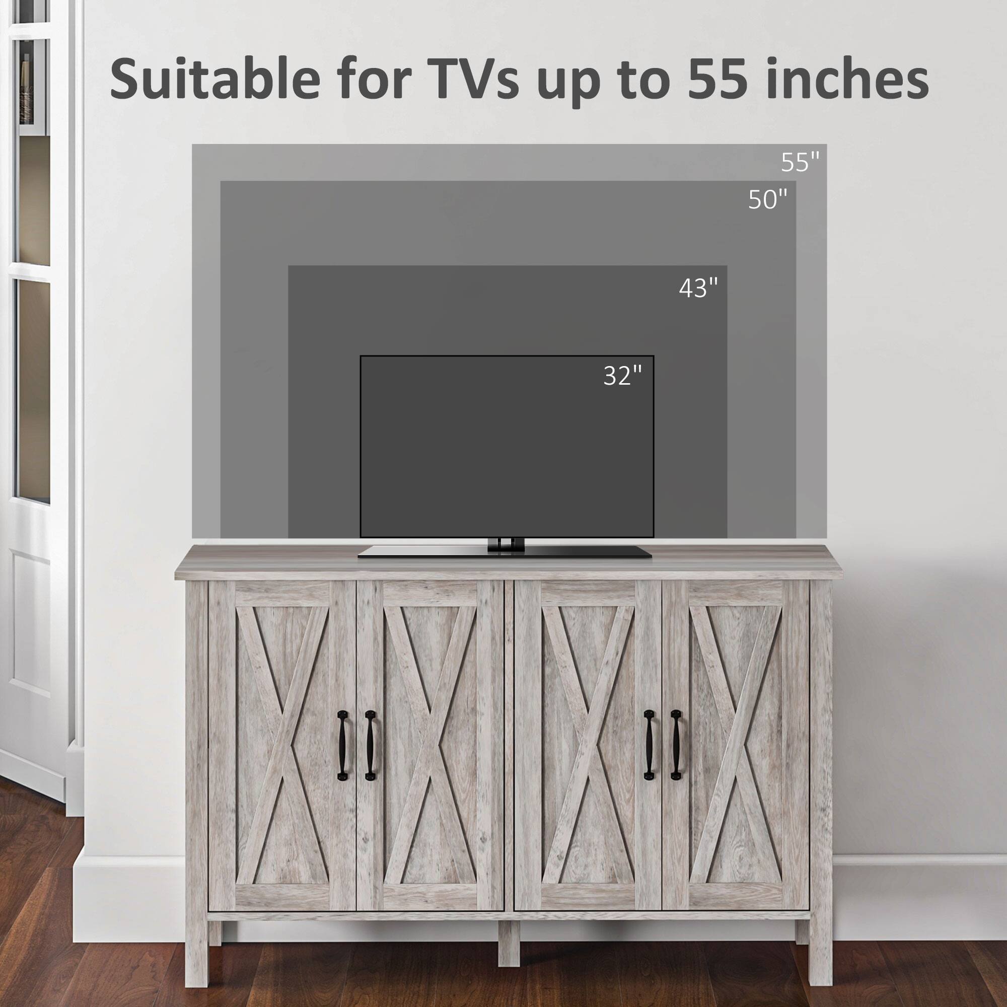 Suitable for TVs up to 55 inches 55" 50" 43" 32"
