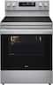 LG - 30-in Wide 6.3 Cu. Ft. Freestanding Electric True Convection Smart Range with 5 Elements, Air Fry and UltraHeat Element - Stainless Steel