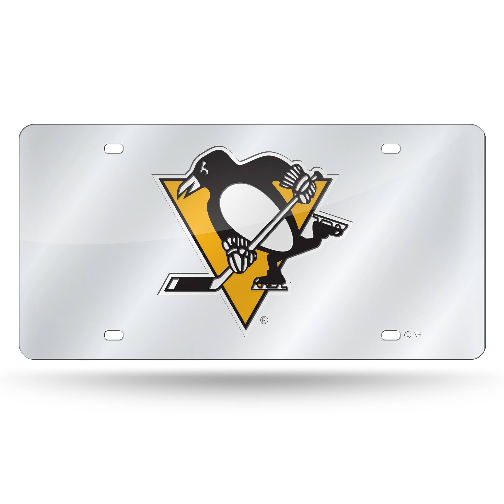 Pittsburgh Penguins Acrylic License Plate Laser Tag