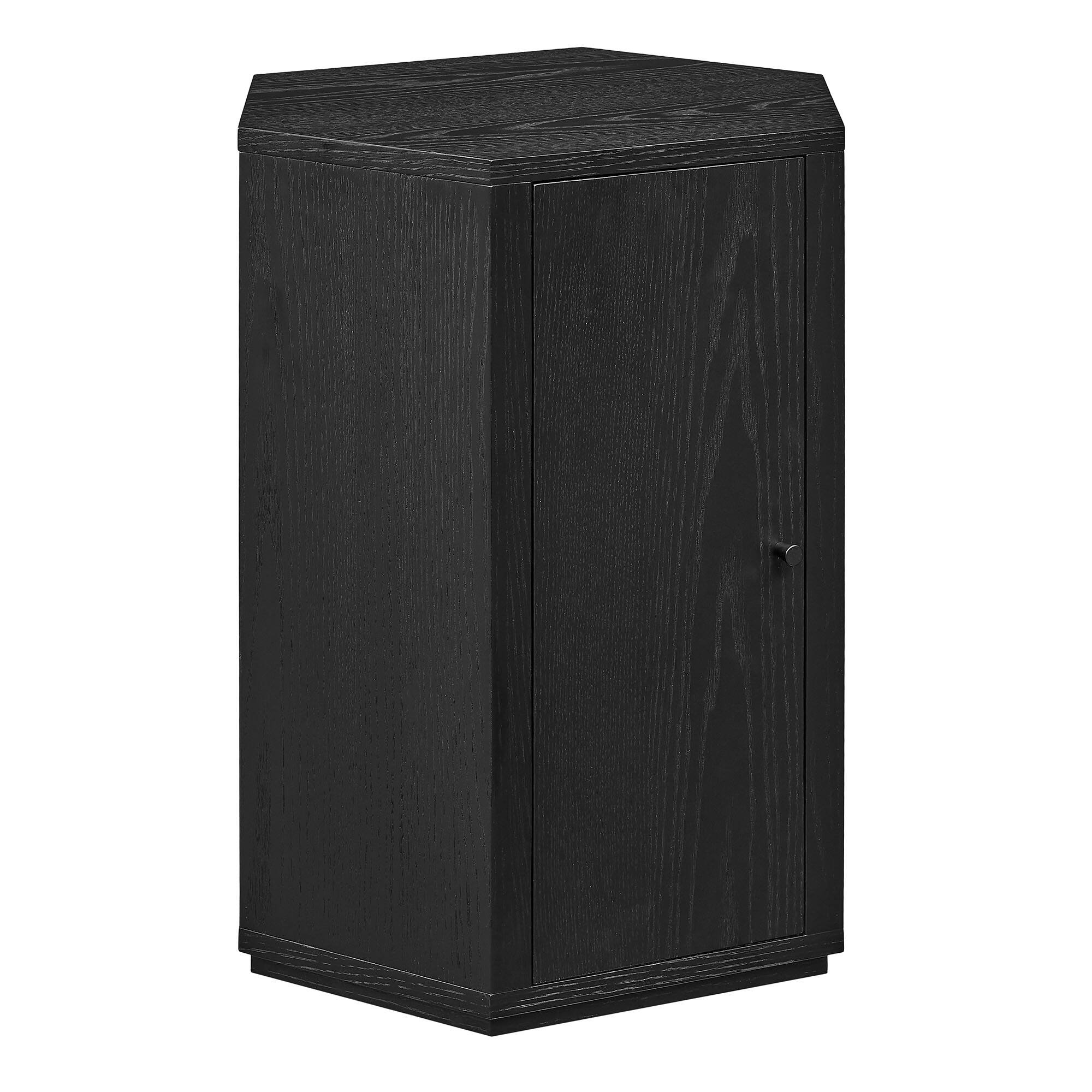 Angle. Modway - Kade Faceted Wood Side Table by Modway - Black.