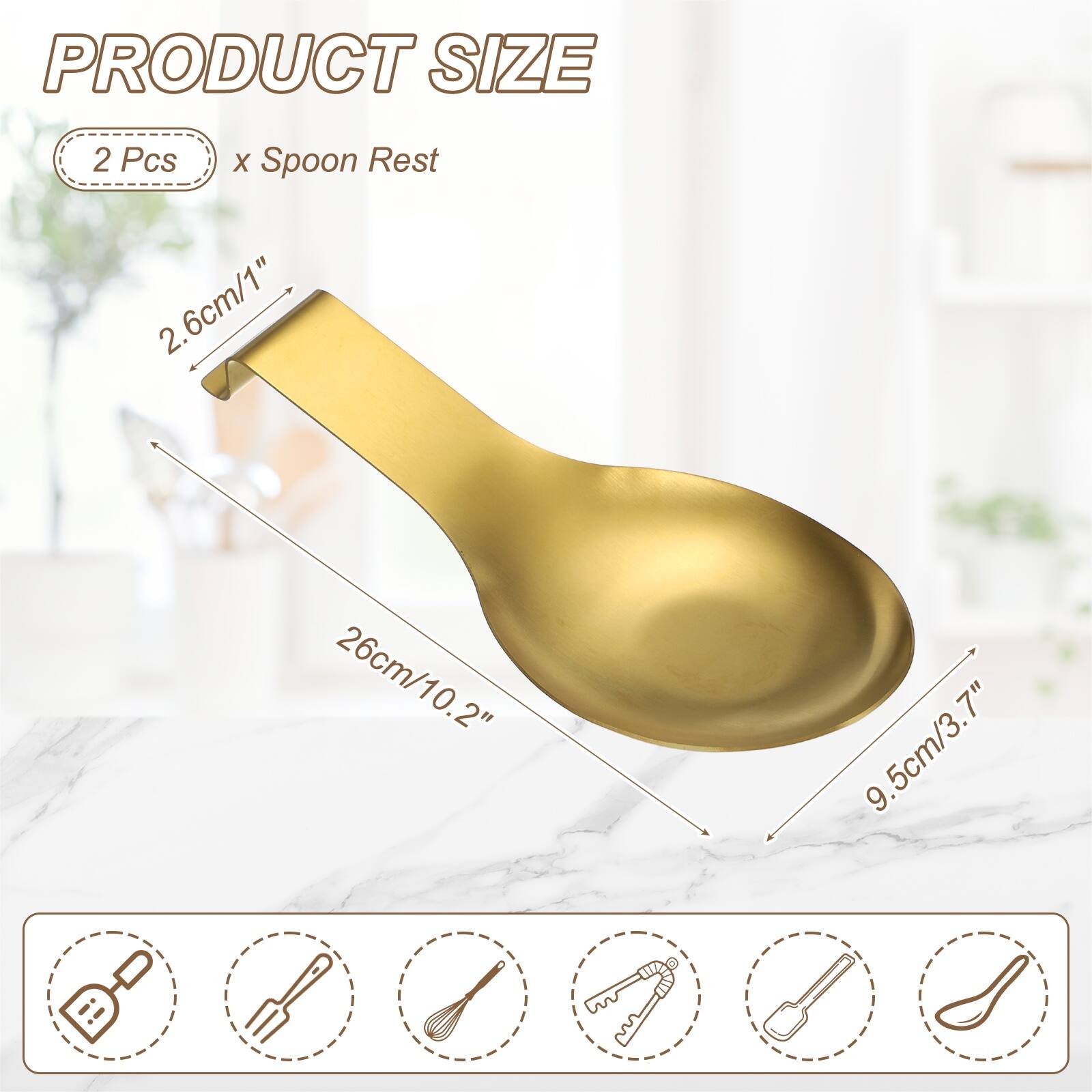PRODUCT SIZE

2 Pcs x Spoon Rest

2.6cm/1" 26cm/10.2" 9.5cm/3.7"