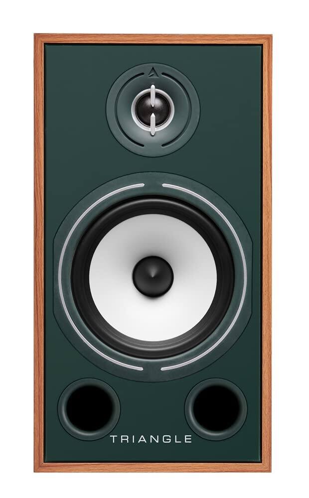 Front. Triangle - Triangle Borea BR03 Hi-Fi Bookshelf Speakers 100 W Power Handling, High Efficiency (Oak Green) - BLACK.