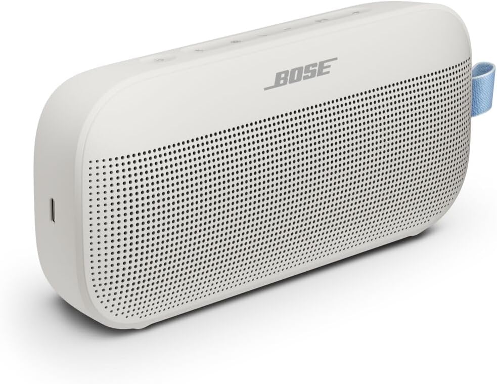 Left. Bose - Bose SoundLink Flex Bluetooth Speaker (2nd Gen) Bundle with Fast Charger - Portable (Fog Grey) - Fog Grey.