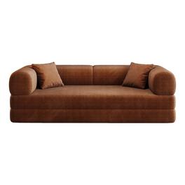 Boyel Living - Brown Fabric Sofa 78.8-in L x 35.5-in W x 26.1-in H - Brown