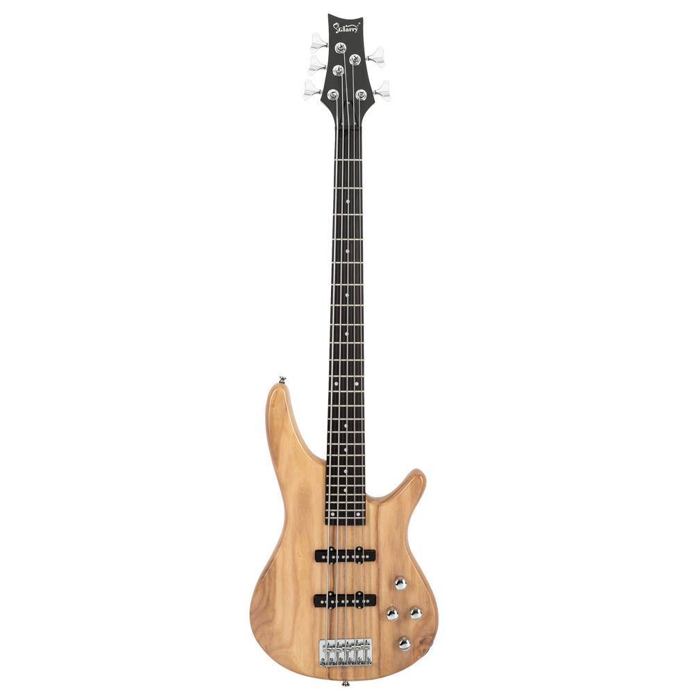 Alt View 2. Winado - Electric Bass Guitar 5 String Bass Guitar with 20 Watt Amplifier, JB Type Pickup, Naturally air-dried Maple Neck.