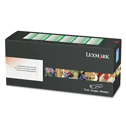 LEXMARK
One High Yield Return Program Toner Cartridge
Une cartouche de toner Programme Rendement Remboursable
Un cartucho de tóner Programa de Rendimiento Retornable
True. Image. Always.