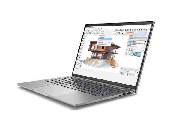 Back. HP - HP ZBook 8 G1i 14" Mobile Workstation PC  Wolf Pro Security Edition NVIDIA RTX - Black.