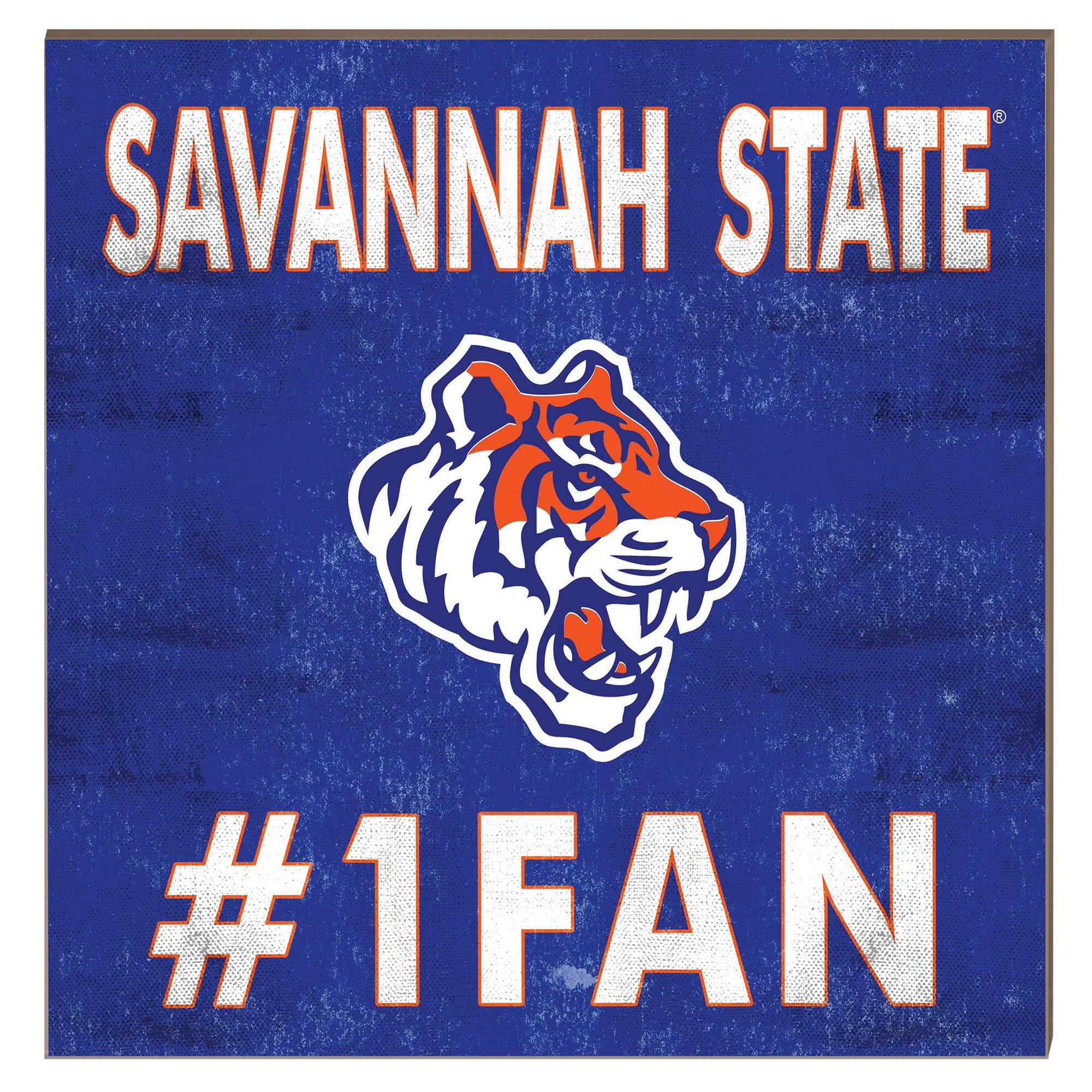 Jardine - Savannah State Tigers 10" x 10" #1 Fan Plaque - Blue