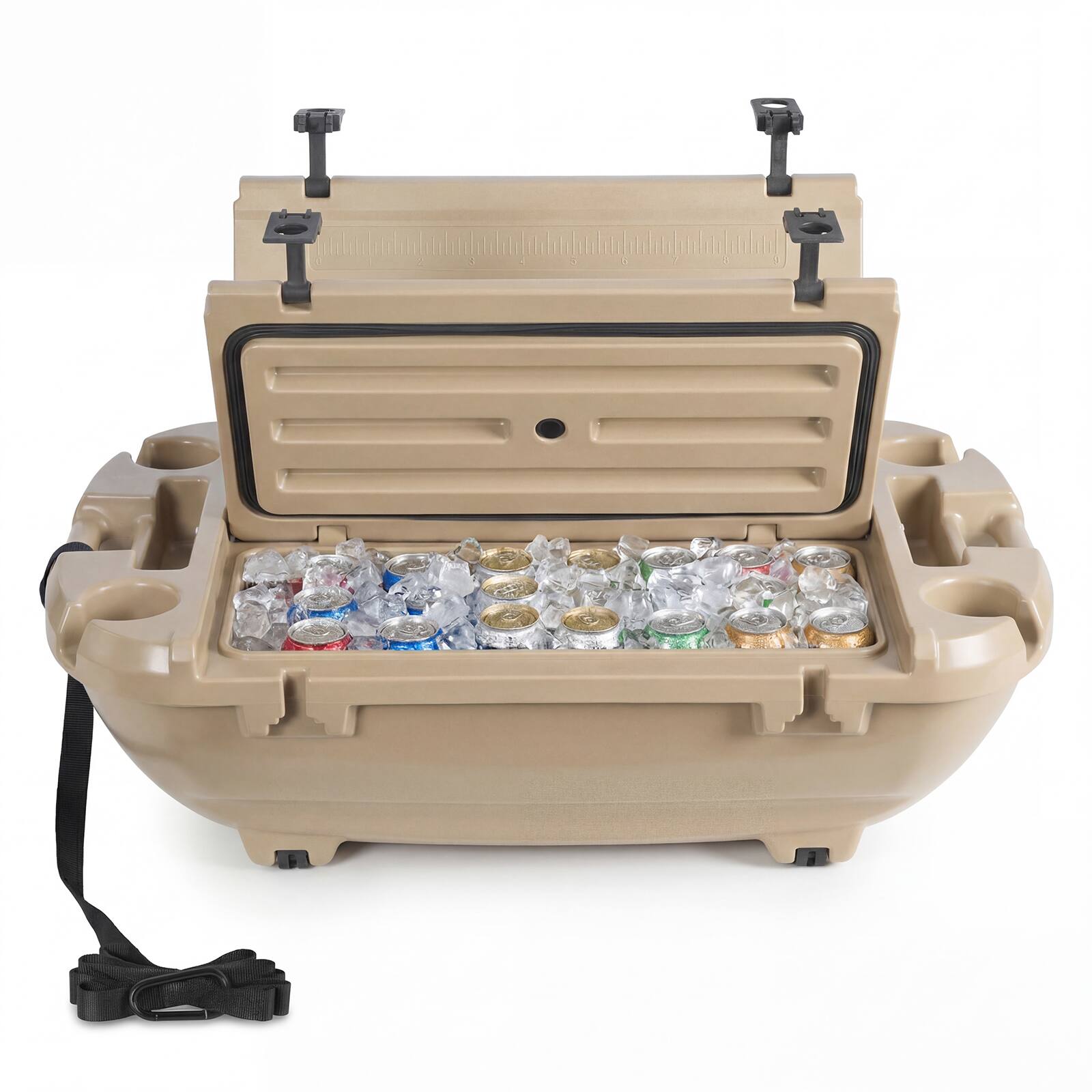 VEVOR Floating Cooler, 40 QT Floating Ice Chest with Dry Storage & Tow ...