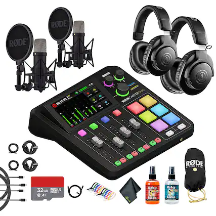 RODE RODE - Som 00:15:03 + RODE 2 H 4 A + 4
RODECASTERDUO - - f 2 11 I - I a 4 e 4 e A o A RODE HICROPHORE 32GB S:
C I A1 Difuernts Goby Labs Goby Labs