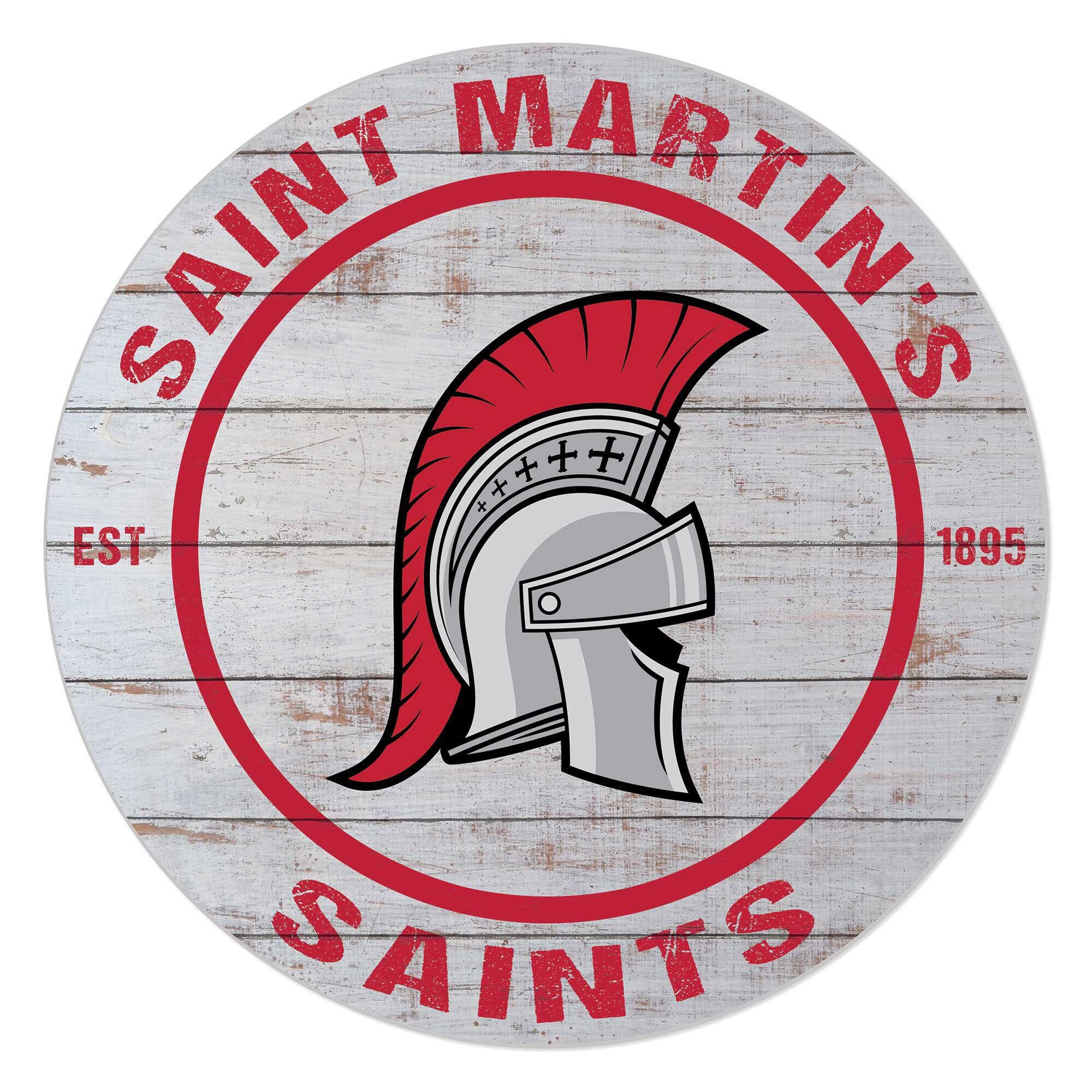 Saint Martin's Saints 20" x 20" Indoor/Outdoor Weathered Circle Sign