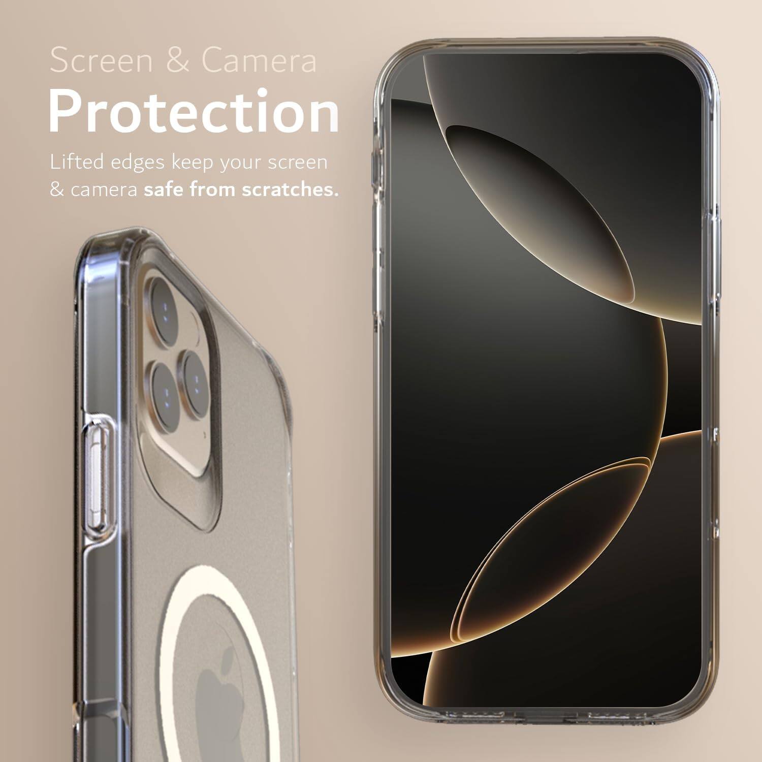 Screen & Camera Protection  
Lifted edges keep your screen & camera safe from scratches.