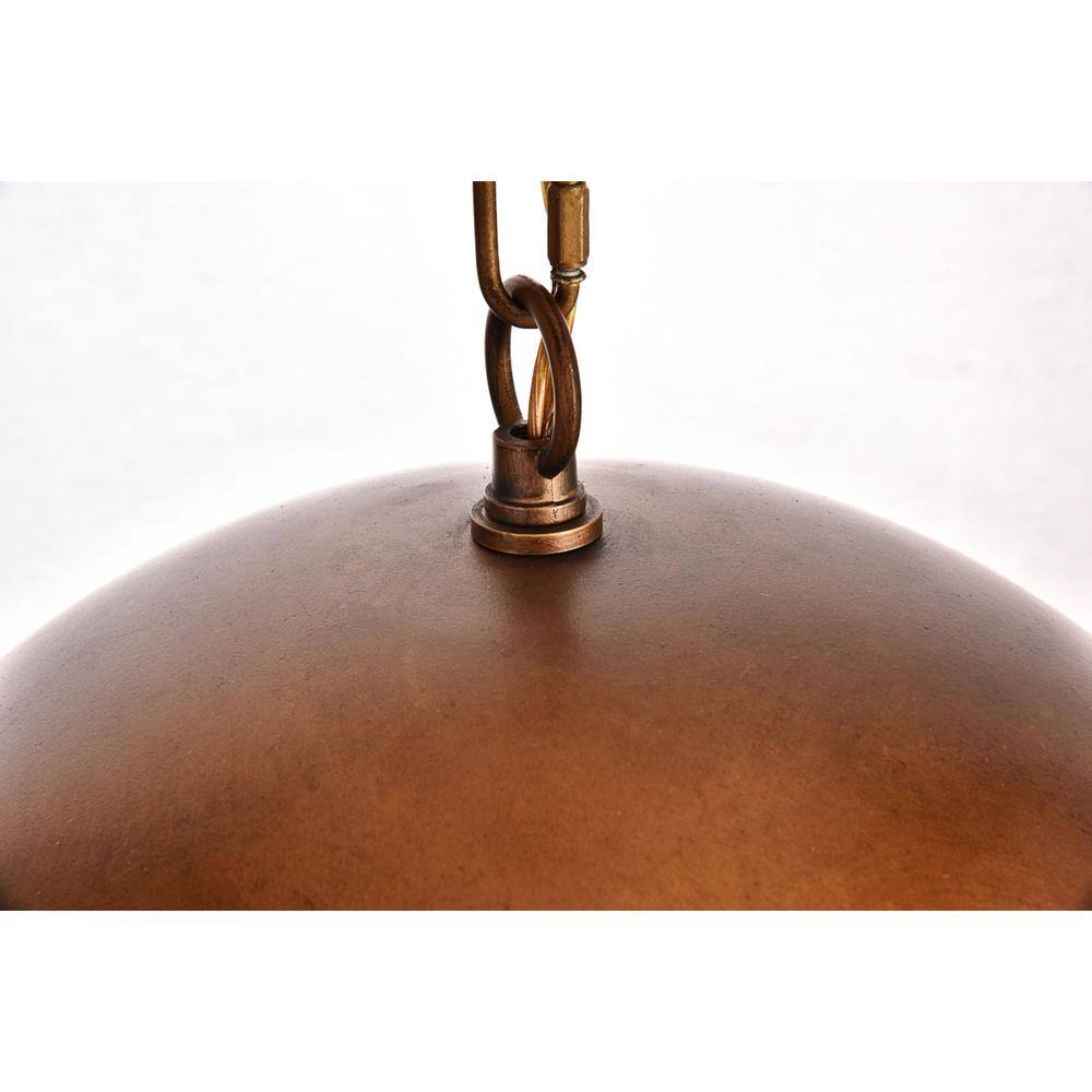 Alt View 2. Living District - Merce Collection Pendant D15 H10 Lt:1 Manual Brass Finish - Manual Brass.