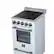 Alt View 5. Forno Appliances - Pallerano 2.05 Cu. Ft. Freestanding Electric Range with Antique Brass Accessories - White.